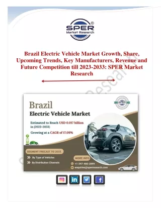 Brazil Electric Vehicle Market Growth, Share, Rising Trends, Forecast 2023-2033