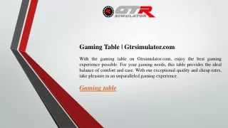 Gaming Table  Gtrsimulator.com
