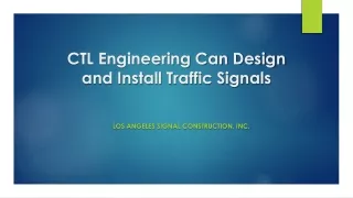 CTL Engineering Can Design and Install Traffic Signals