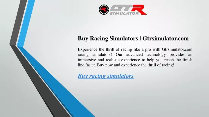 buy racing simulators gtrsimulator com experience