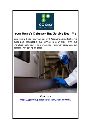 Your Home's Defense - Bug Service Near Me