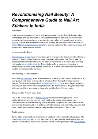 Nail art stickers in India