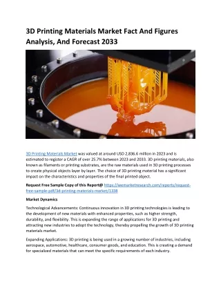 3d printing materials market fact and figures