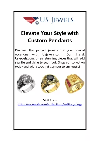Elevate Your Style with Custom Pendants
