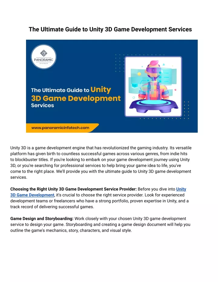 the ultimate guide to unity 3d game development