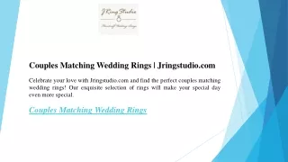 Couples Matching Wedding Rings  Jringstudio.com