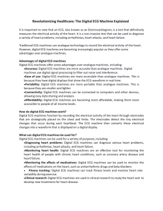 Revolutionizing Healthcare The Digital ECG Machine Explained