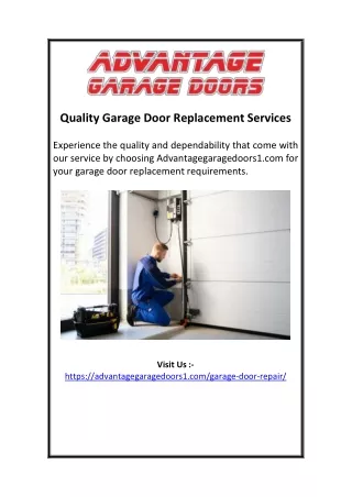 Quality Garage Door Replacement Services