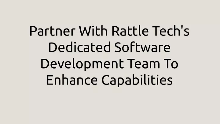 partner with rattle tech s dedicated software