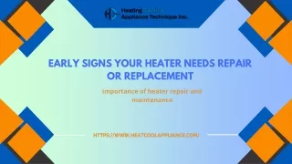 Early Signs Your Heater Needs Repair or Replacement
