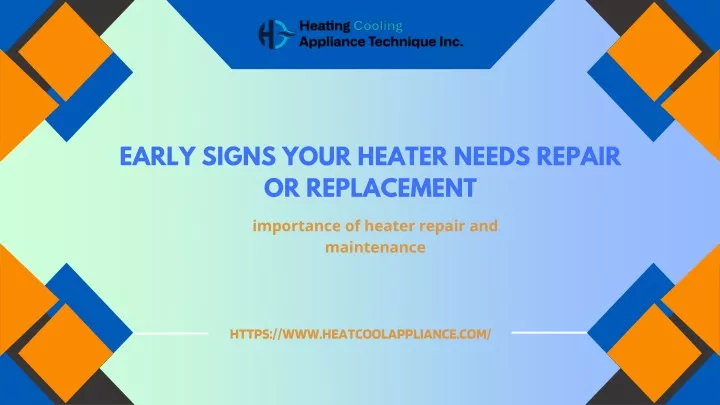 early signs your heater needs repair