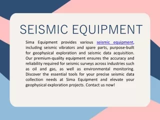 SEISMIC EQUIPMENT