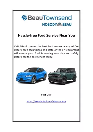 Hassle-free Ford Service Near You
