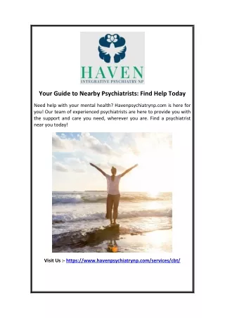 Your Guide to Nearby Psychiatrists: Find Help Today