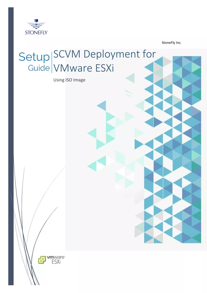 stonefly inc scvm deployment for vmware esxi