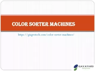 color sorter machines