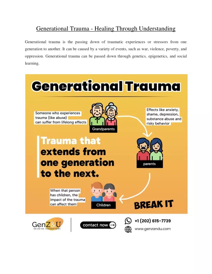 generational trauma healing through understanding