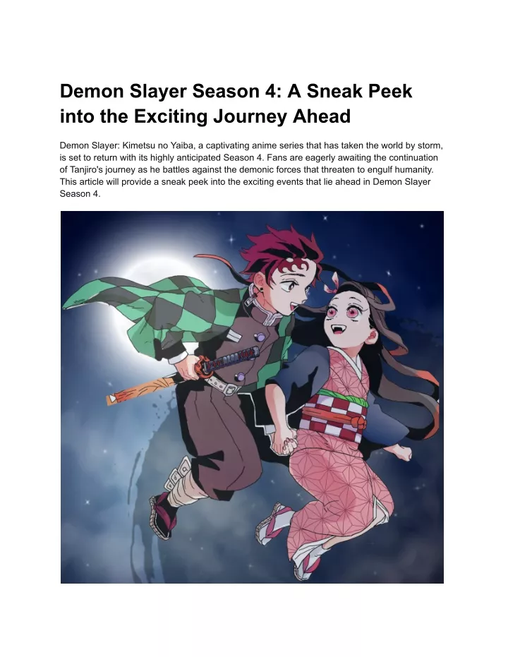 demon slayer season 4 a sneak peek into