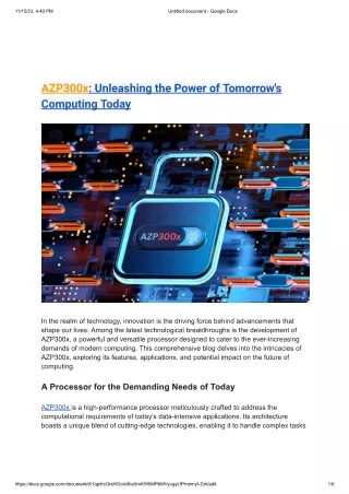 AZP300x-Unleashing the Power of Tomorrow's Computing Today