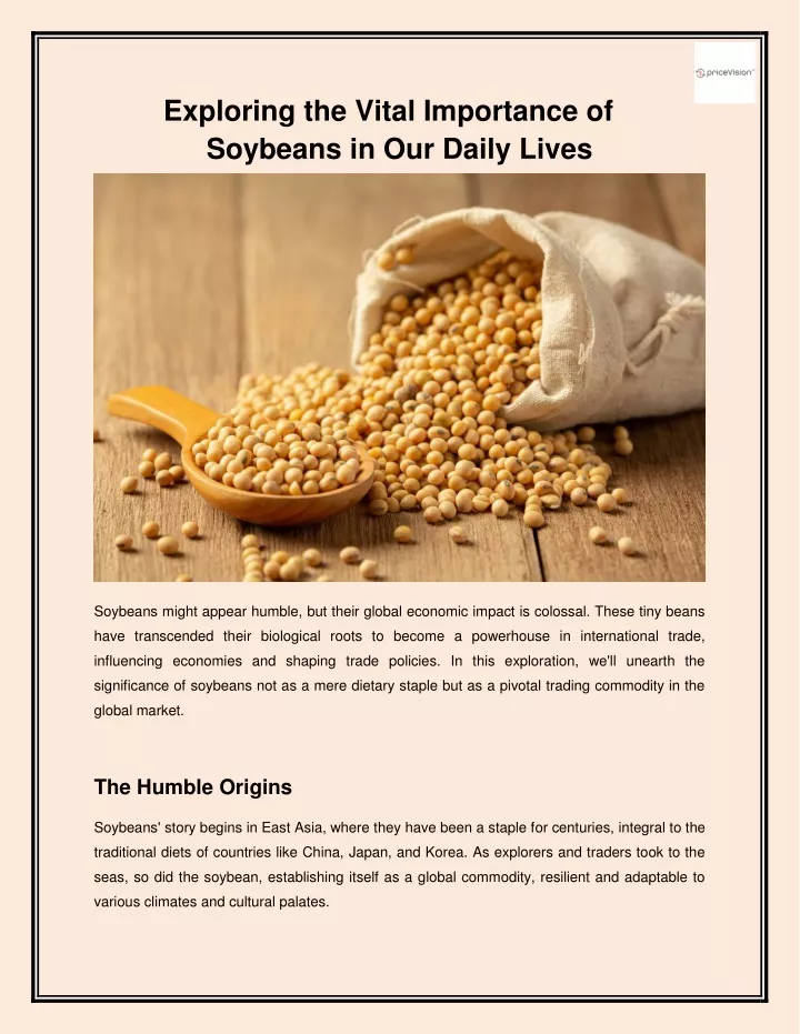 exploring the vital importance of soybeans