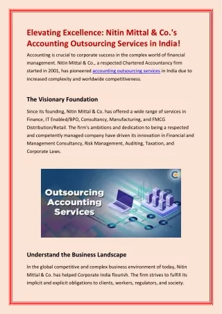 Elevating Excellence Nitin Mittal & Co  Accounting Outsourcing Services in India
