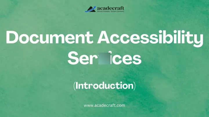 document accessibility services