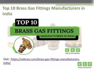 Top 10 Brass Gas Fittings Manufacturers in India - Venus Enterprise