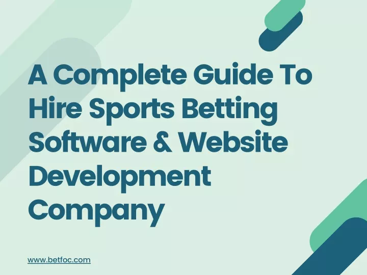 a complete guide to hire sports betting software