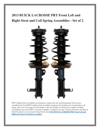 2013 buick lacrosse prt front left and right