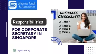 Responsibilities For Corporate Secretary in Singapore