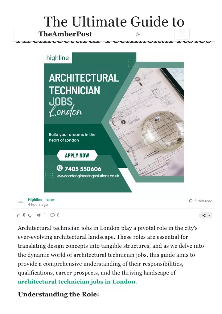 the ultimate guide to architectural technician