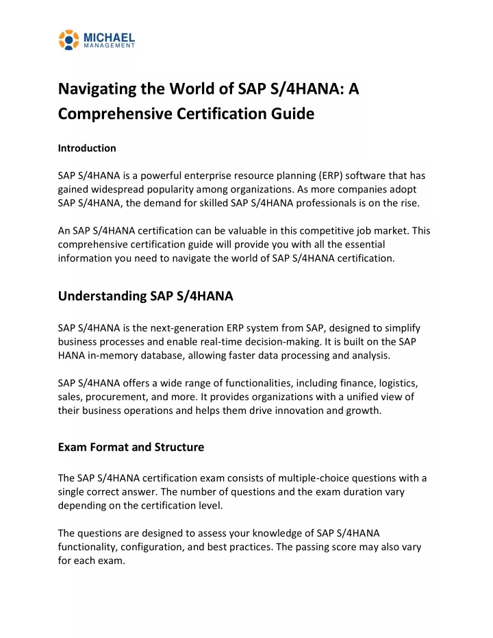 navigating the world of sap s 4hana