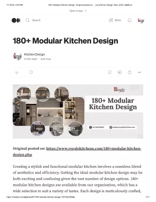 180  Modular Kitchen Design