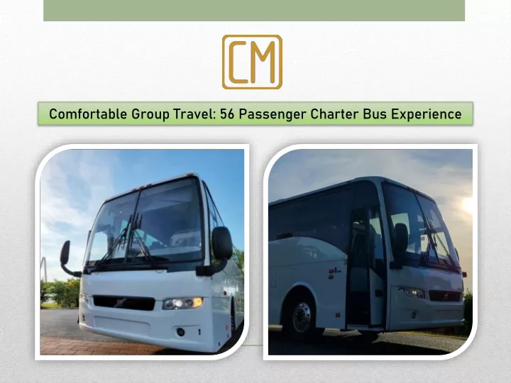 comfortable group travel 56 passenger charter