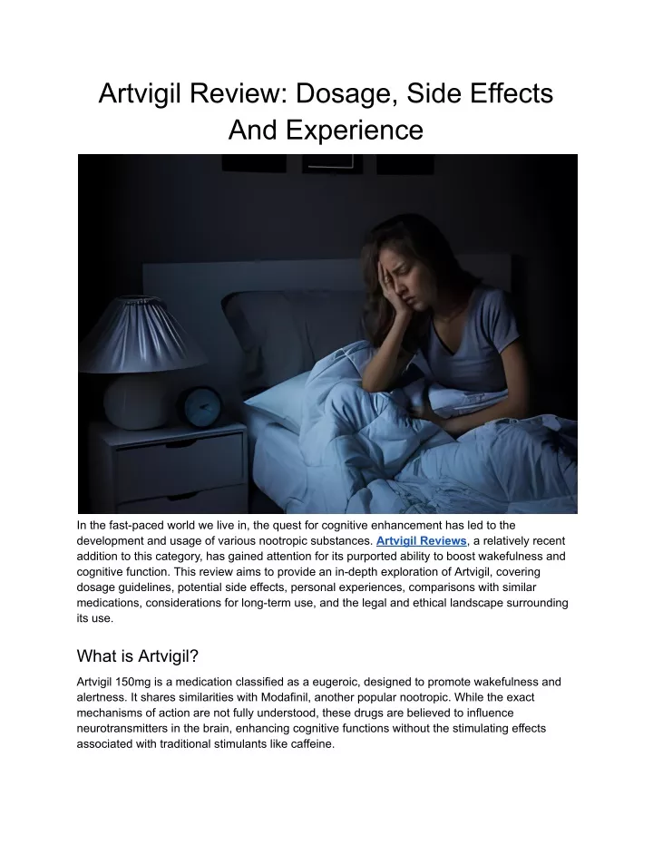 artvigil review dosage side effects and experience
