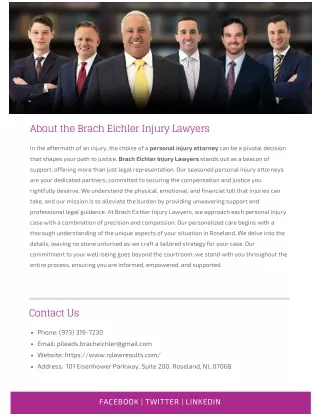 Brach Eichler Injury Lawyers