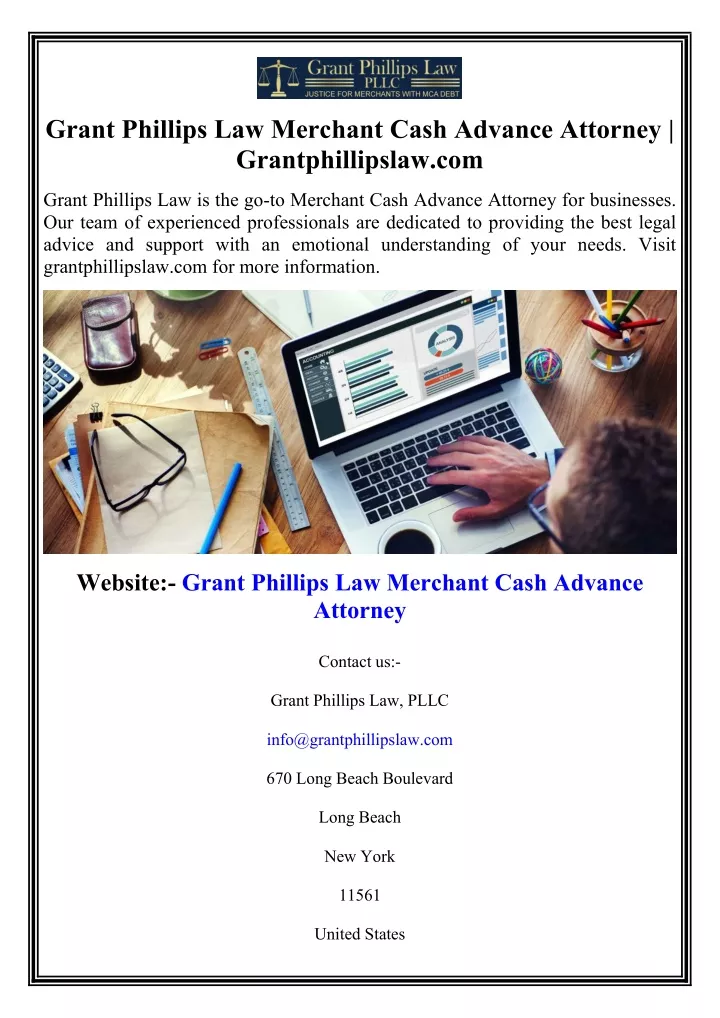 grant phillips law merchant cash advance attorney