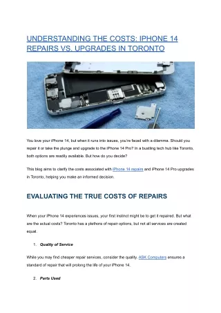 understanding the costs iphone 14 repairs