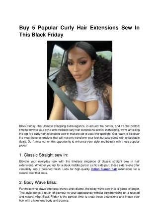 buy 5 popular curly hair extensions sew in this