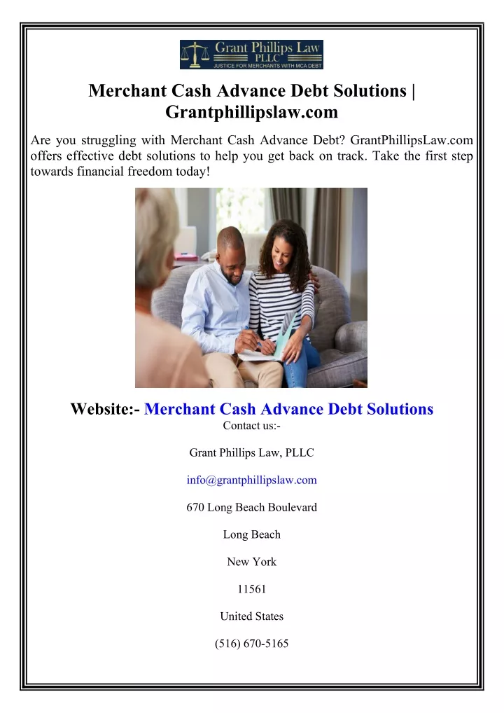 merchant cash advance debt solutions