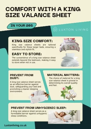 comfort with a king size valance sheet
