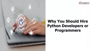 Why You Should Hire Python Developers or Programmers