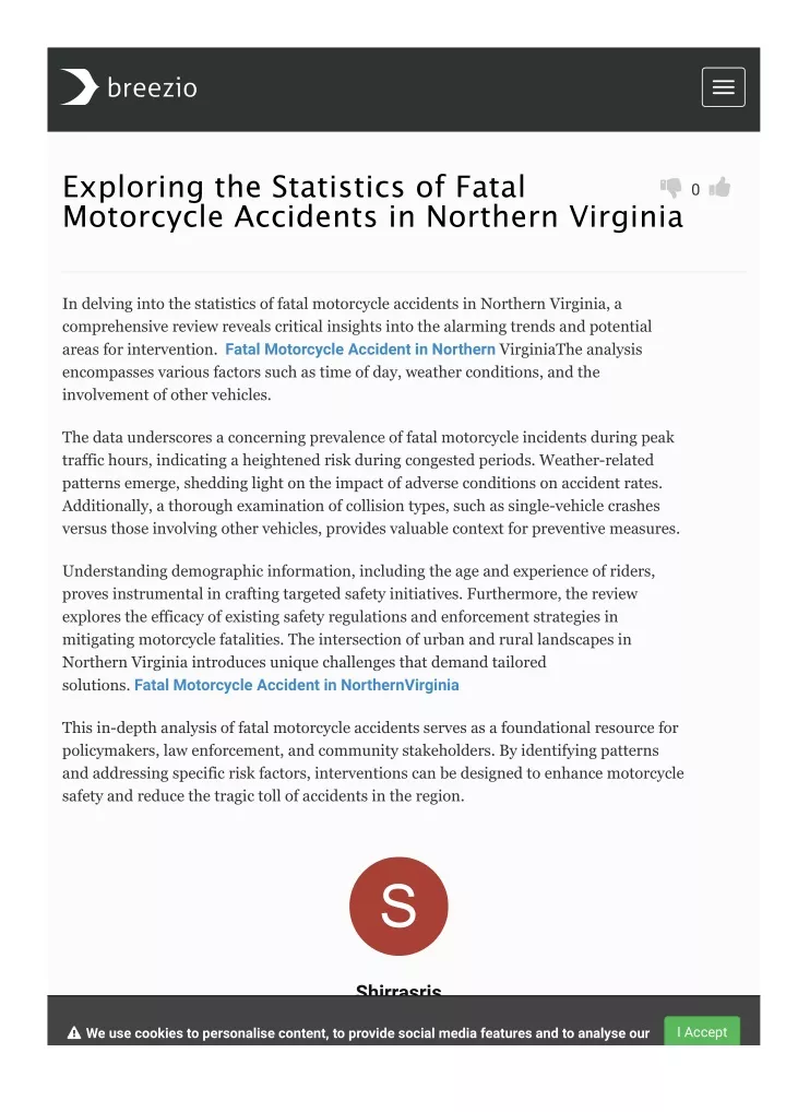 exploring the statistics of fatal motorcycle