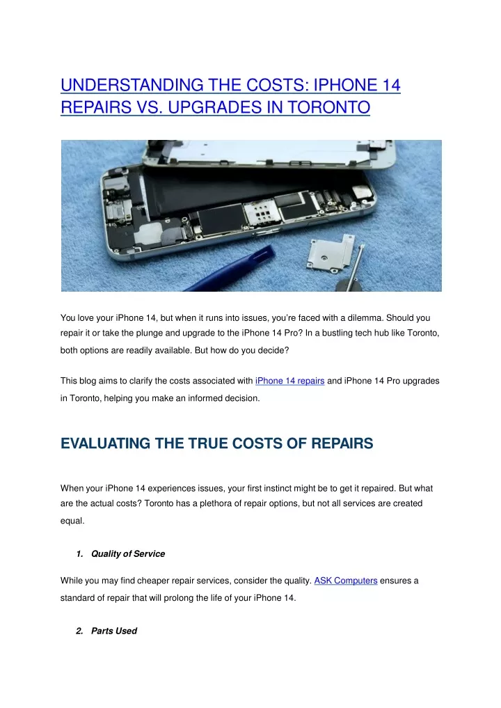 understanding the costs iphone 14 repairs