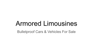 Bulletproof Limousines