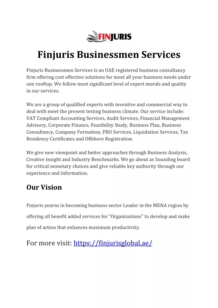 finjuris businessmen services