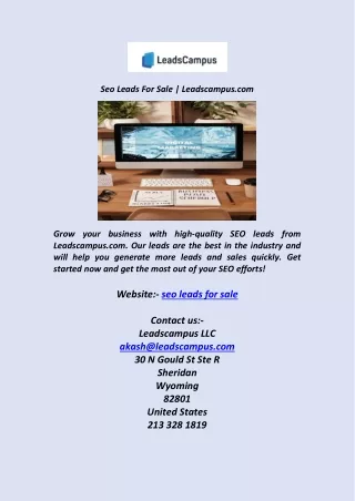 seo leads for sale leadscampus com