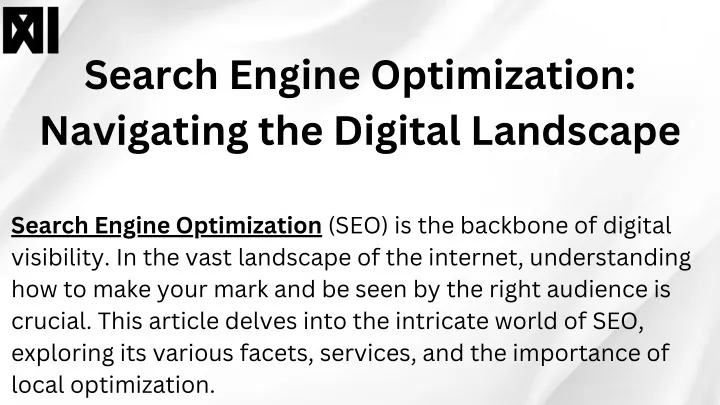 search engine optimization navigating the digital