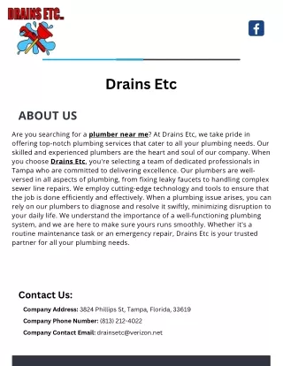 Drains Etc