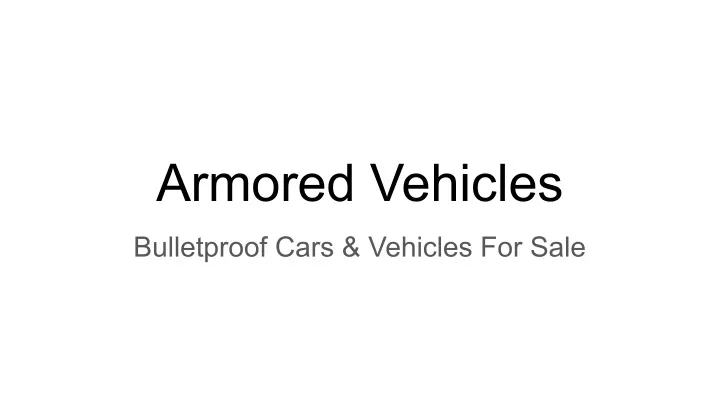 armored vehicles